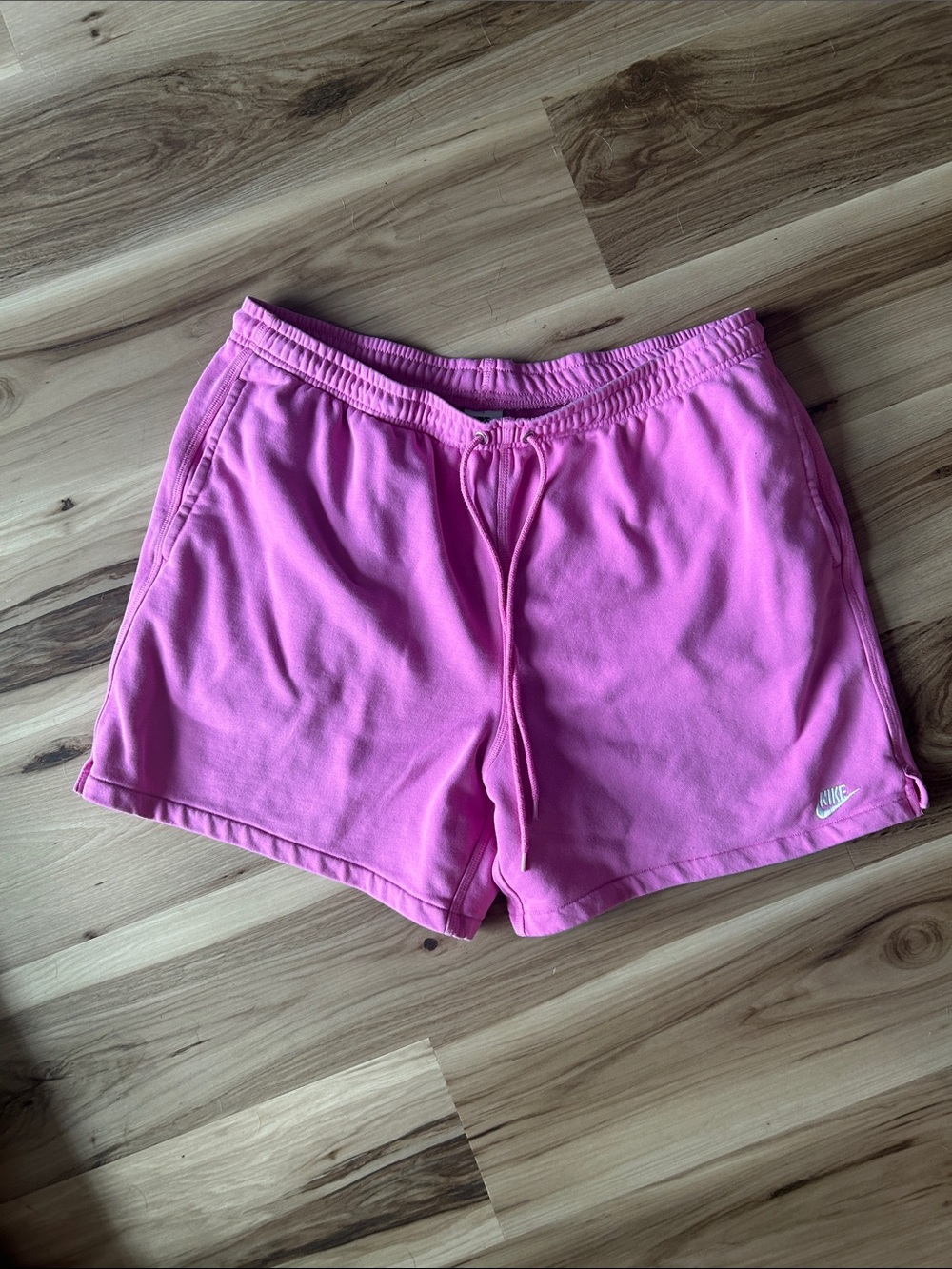 Nike Pink Athletic Drawstring Shorts with Side Pockets